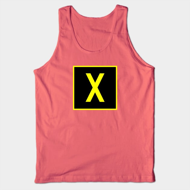 X - X-ray - FAA taxiway sign, phonetic alphabet Tank Top by Vidision Avgeek